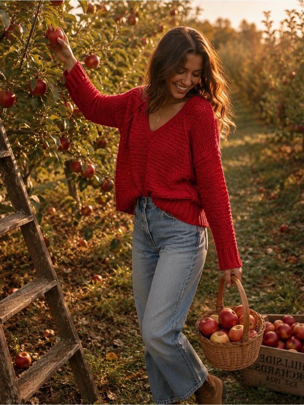 Free People Bouclé Knit Sweater | Boho Apple Orchard Weekend Soft Cozy Relaxed